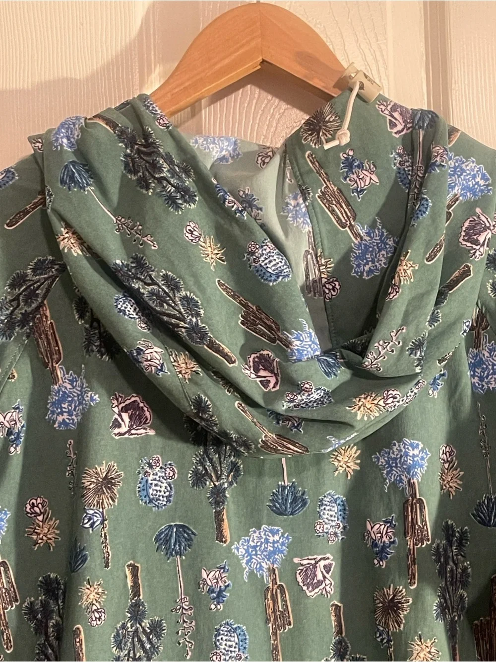 The North Face Men's Green Cactus Print Half-Zip Hoodie